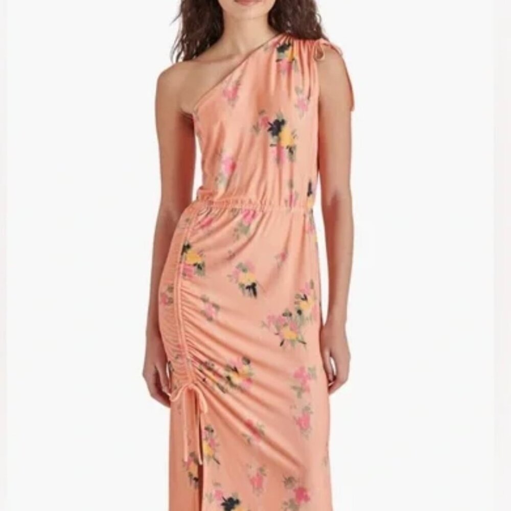 Steve Madden Floral One Shoulder Midi Dress NWT Size L (10-12)